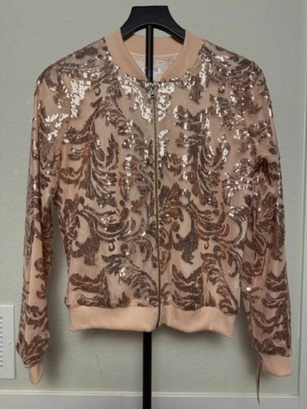 A Little Party Collection Sequin Bomber Jacket – Size S – NWT